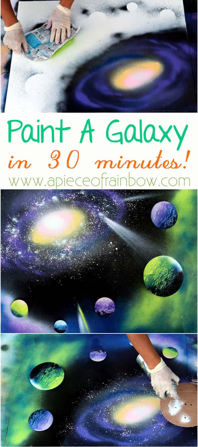 outer space planets and easy to paint