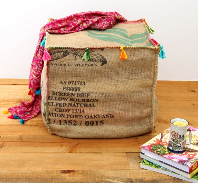 Thanks! I made them!: Coffee Bean Sacks Repurposed into Handbags.