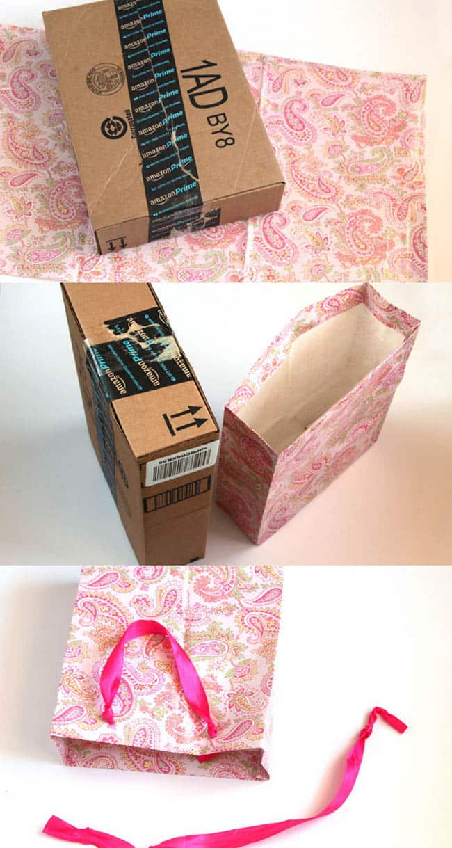 DIY Make Mini Cardboard Bag for Presents