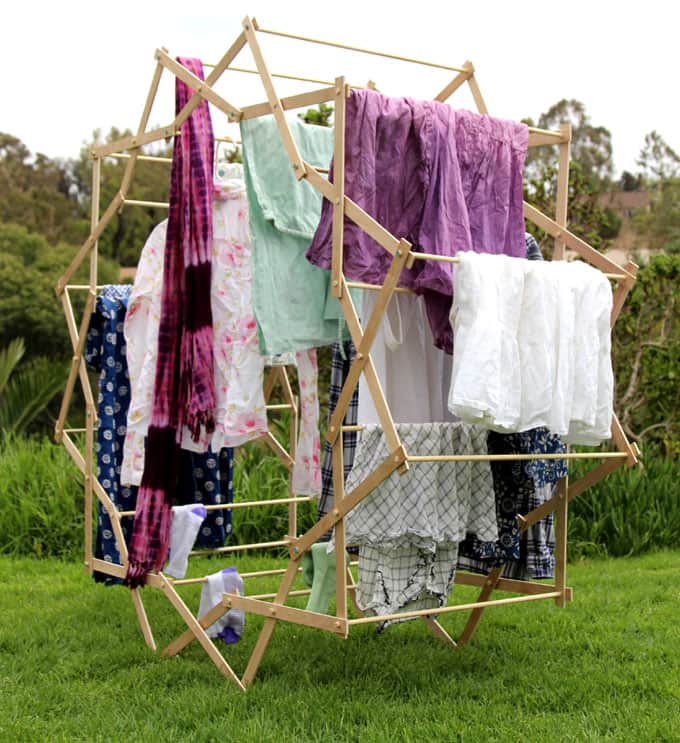 Homemade Foldable Clothes Drying Rack