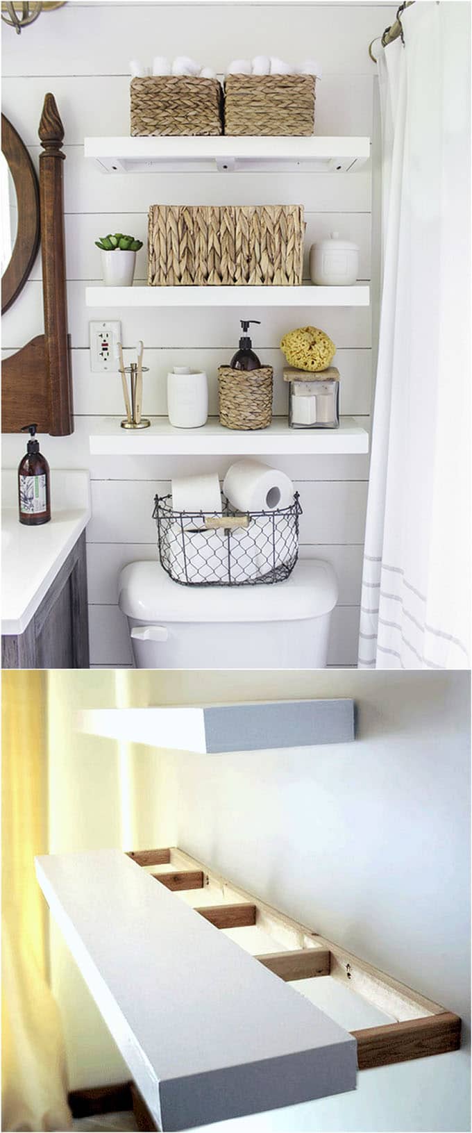16 Easy and Stylish DIY Floating Shelves & Wall Shelves - A Piece Of Rainbow