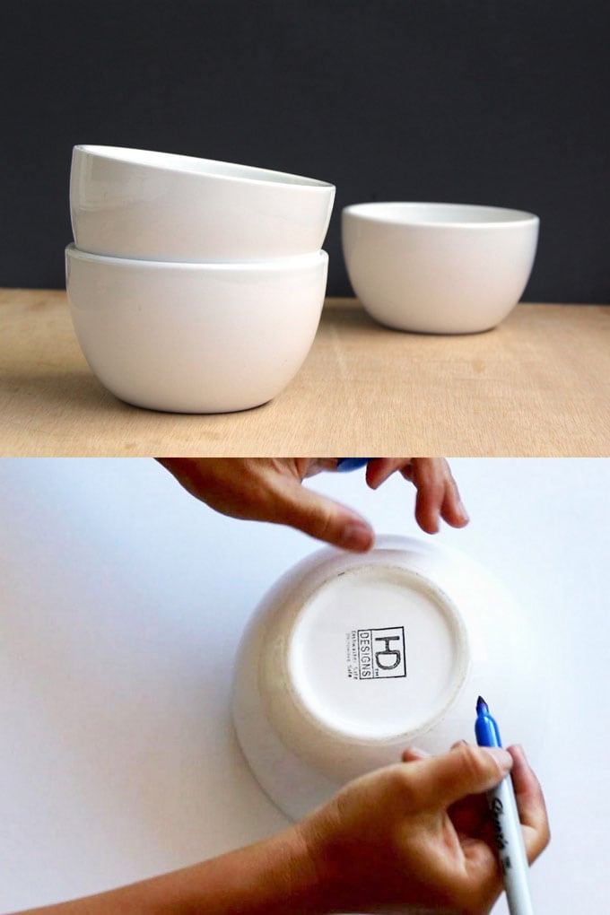 DIY No Bake Sharpie Art Bowls - A Piece 