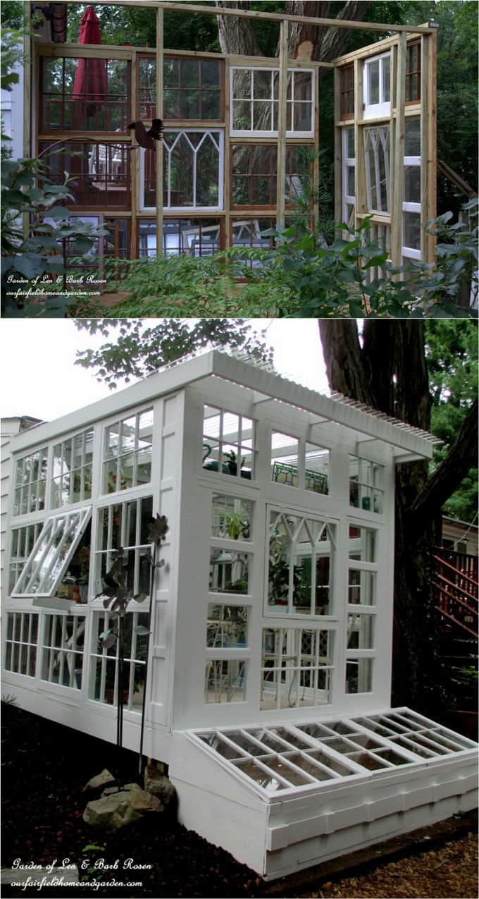 12 DIY Dream Sheds and Greenhouses with Reclaimed Windows - A Piece Of