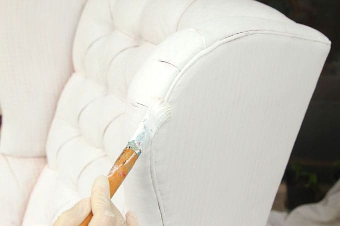 How to Paint Upholstery (Latex Paint and Fabric Medium) - The Kim Six Fix