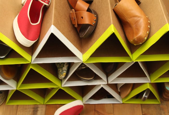 DIY SHOE RACK with WASTE PAPER - How to Make a Paper Shoe Rack 