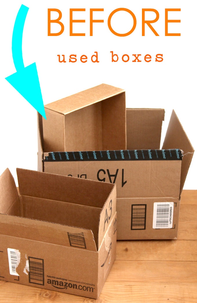 cardboard boxes with lids
