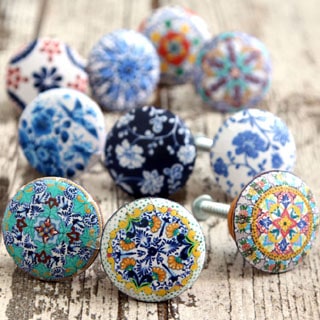 Make Your Own Faux Marble Drawer Knobs - A Beautiful Mess