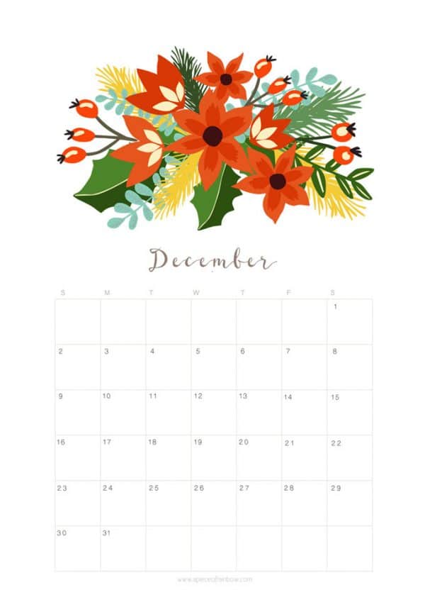 printable december 2018 calendar for work schedule