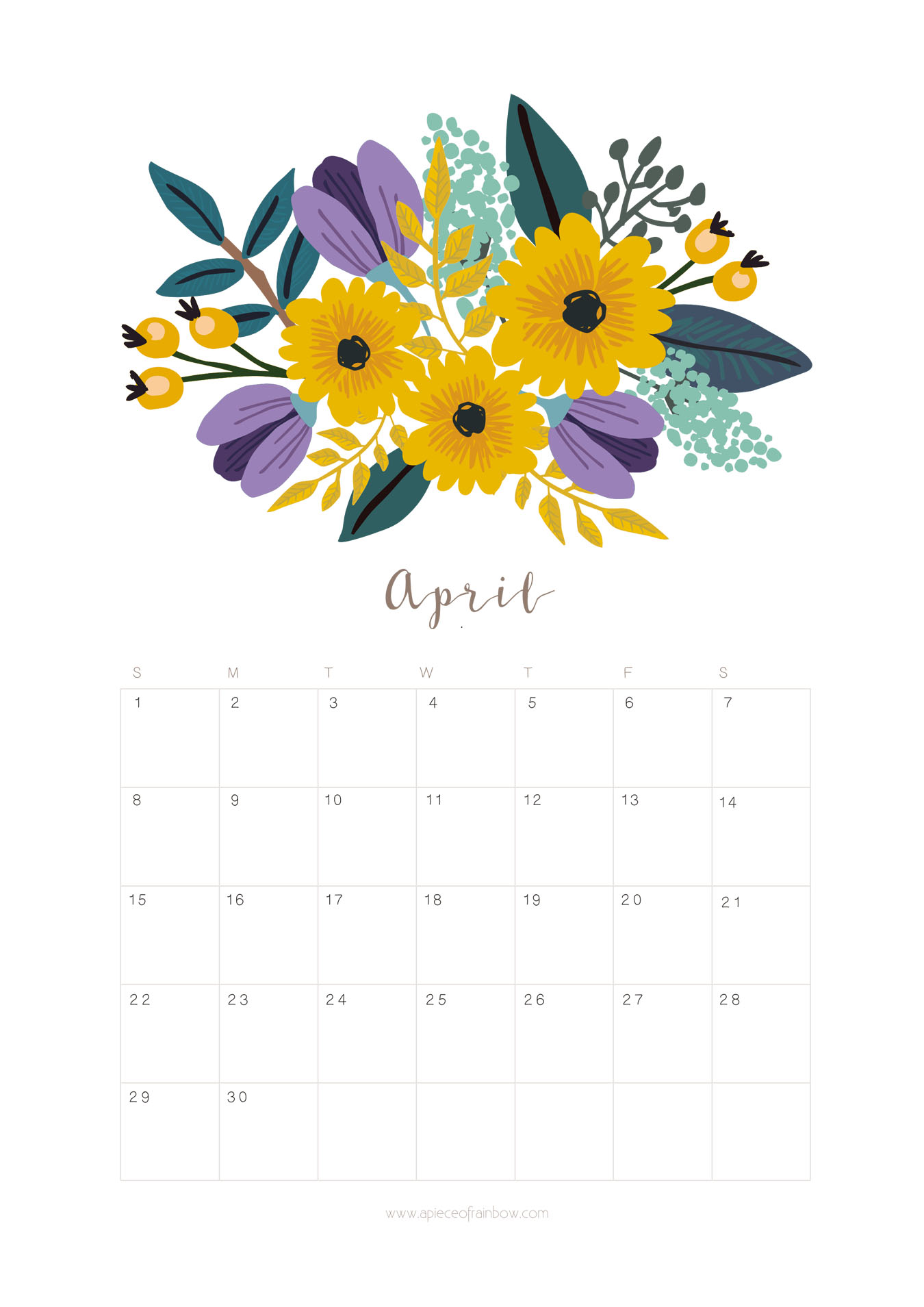 printable-april-2018-calendar-monthly-planner-flower-design-a-piece-of-rainbow