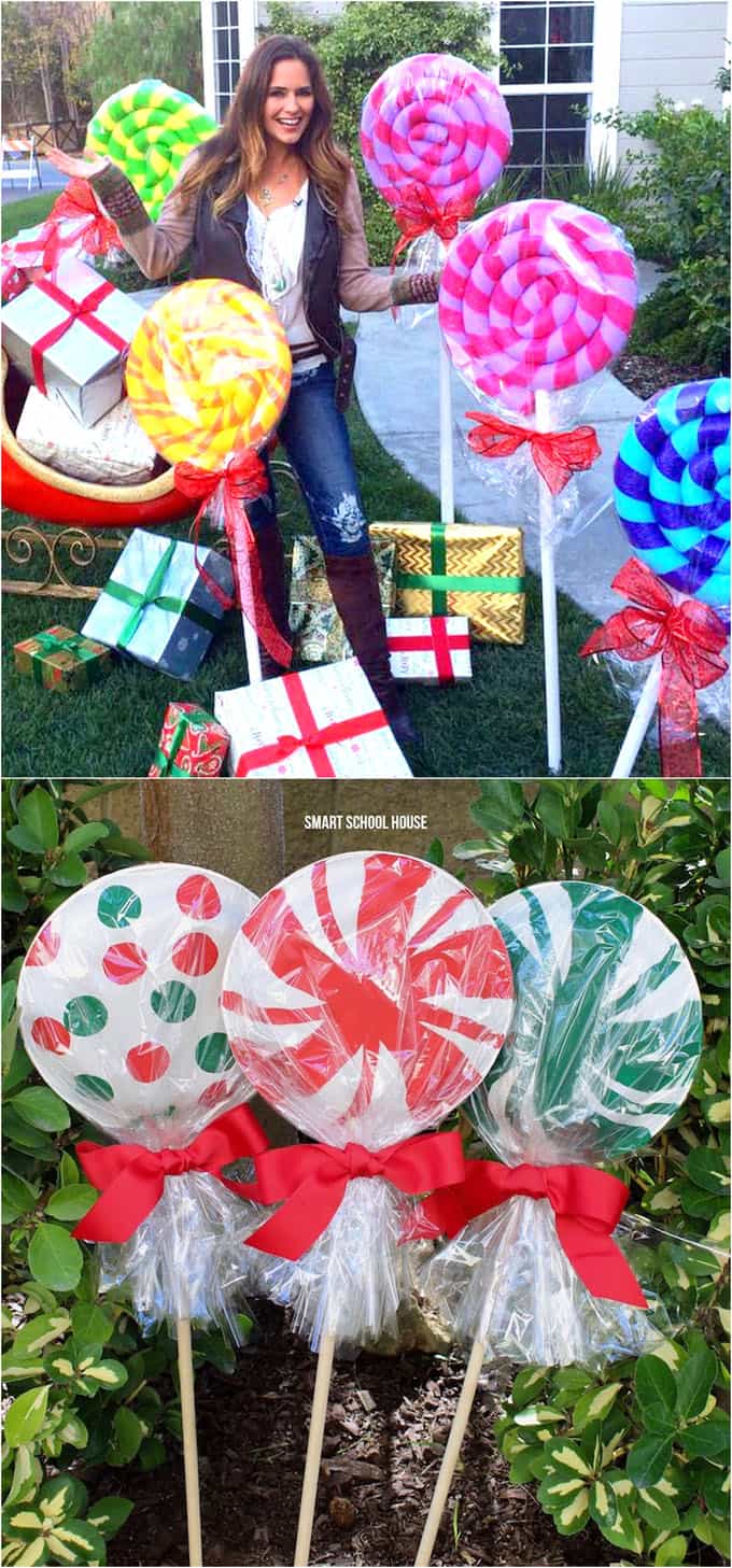 giant candy outdoor Christmas decorations