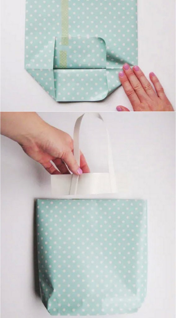 How to Make a Gift Bag out of Wrapping Paper - The Happier Homemaker