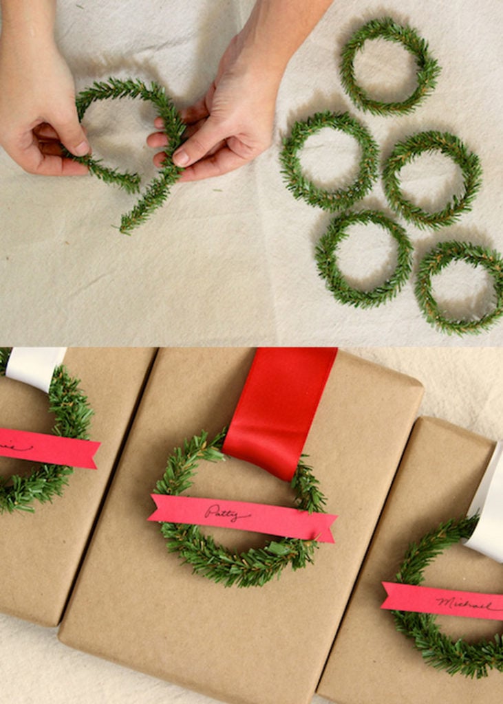 Christmas Gift Wrapping : How to Make a Tiny Wreath Gift Topper