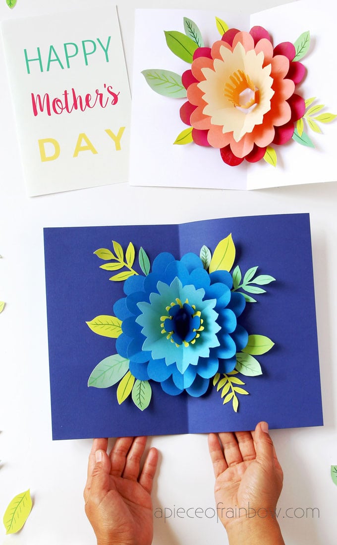 Download Diy Happy Mother S Day Card With Pop Up Flower A Piece Of Rainbow