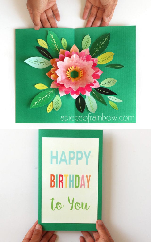 birthday pop up card template free download