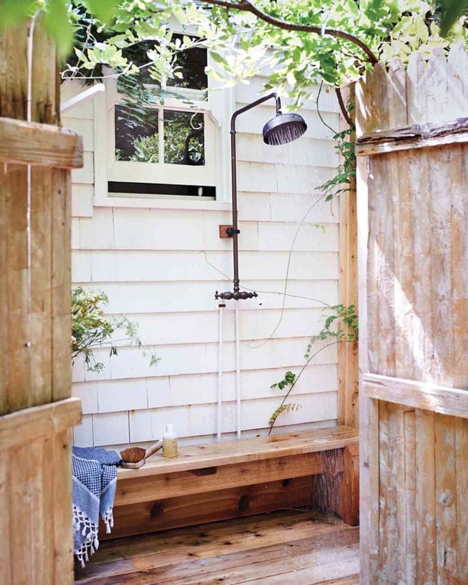 32 Beautiful & Easy DIY Outdoor Shower Ideas - A Piece of ...