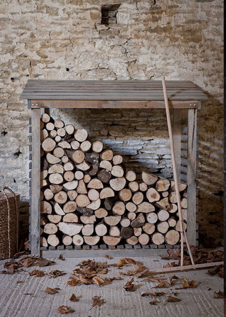Log Store, Indoor Log Holder, Rustic Industrial Look, Log Rack