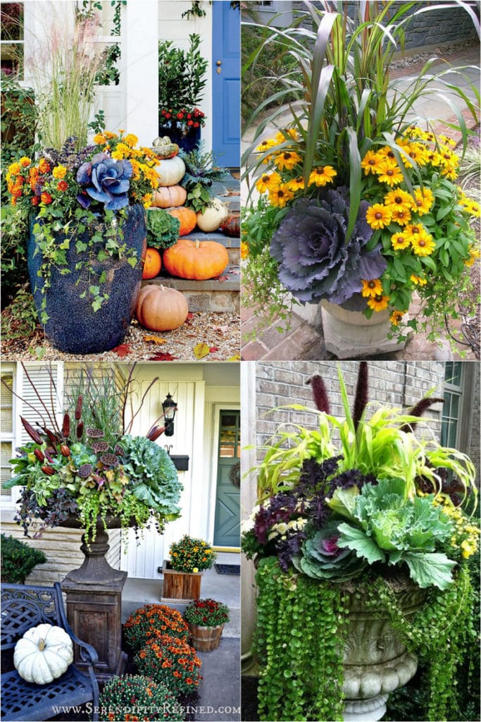 22 Beautiful Fall Planters for Easy Outdoor Decorations - A Piece Of Rainbow