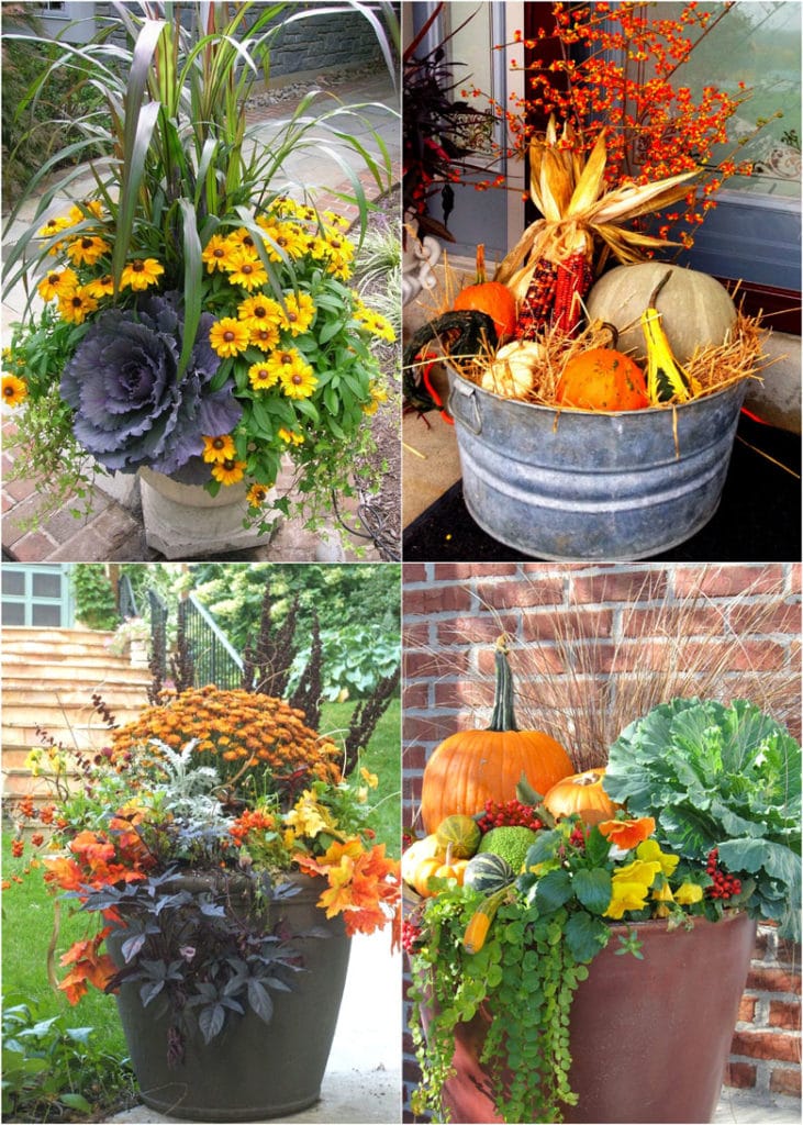 32 Beautiful Fall Planters for Easy Outdoor Decorations - A Piece
