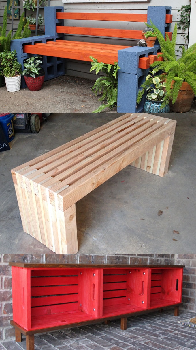 Easy diy bench with storage
