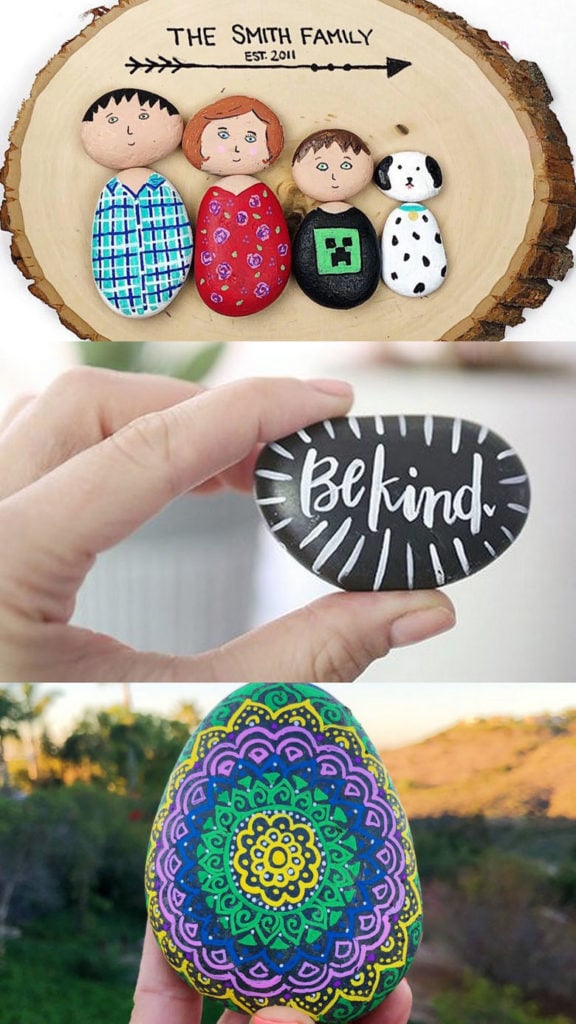 Painted Rock Ideas DIY Stone Art Crafts Kids Family Drawing Painting Rocks Pebbles Garden Signs Home Decor Christmas Gifts Quotes Tutorial Apieceofrainbow 1 576x1024 