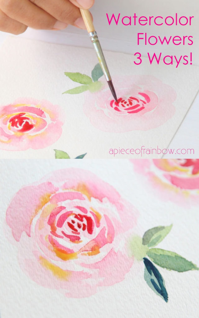 Paint Beautiful Watercolor Flowers in 15 Minutes - A Piece ...