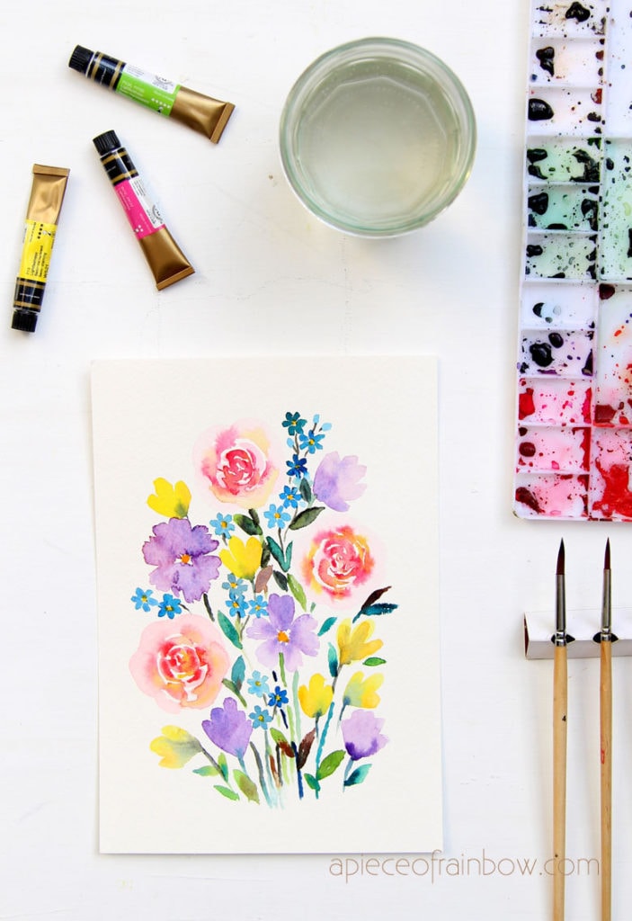 watercolor flower painting