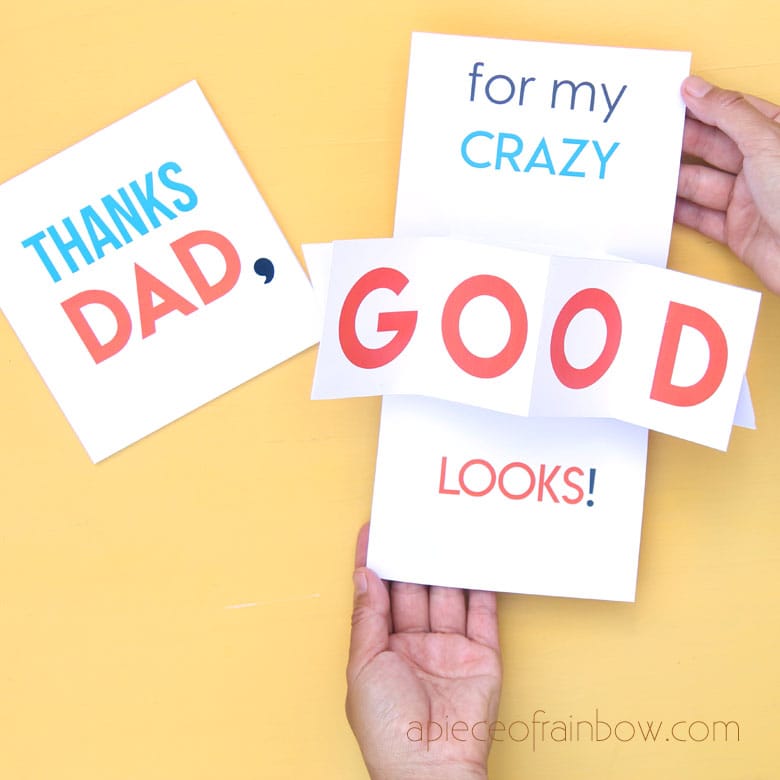 easy diy pop up happy father s day card a piece of rainbow