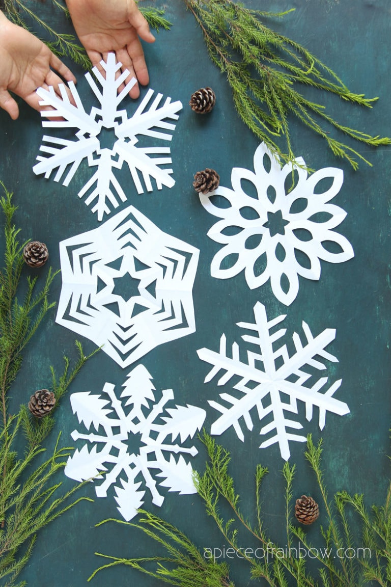 Make Paper Snowflakes (12 Best Free Templates!) A Piece Of Rainbow
