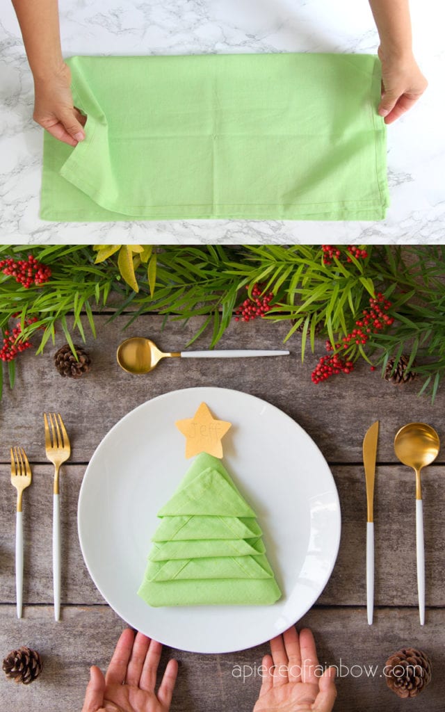 https://www.apieceofrainbow.com/wp-content/uploads/2020/12/DIY-Christmas-tree-napkin-folding-ideas-easy-table-settings-decorations-holiday-crafts-how-to-decorate-napkins-apieceofrainbow-1-640x1024.jpg