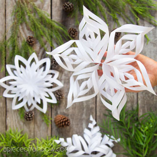 Make Paper Snowflakes (12 Best Free Templates!) - A Piece Of Rainbow