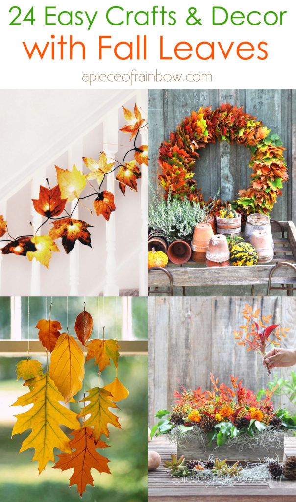 24 Gorgeous Fall Leaf Crafts & Easy DIY Decor - A Piece Of Rainbow