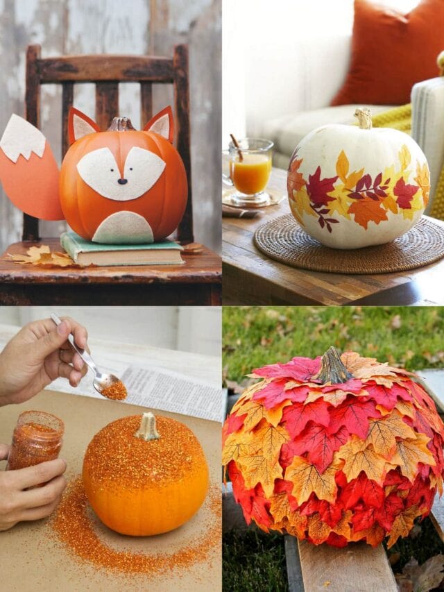 Amazing No Carve Pumpkin Easy Decorating Ideas - A Piece Of Rainbow