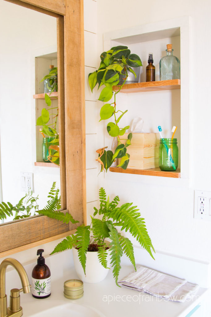 How to turn an old medicine cabinet into open shelving