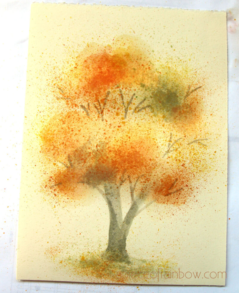 simple paintings of trees