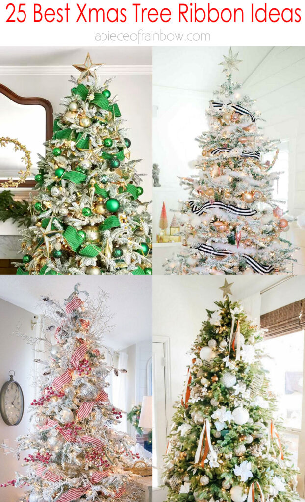 25 Best Christmas Tree Ribbon Ideas & Pro Decorating Secrets - A Piece Of  Rainbow